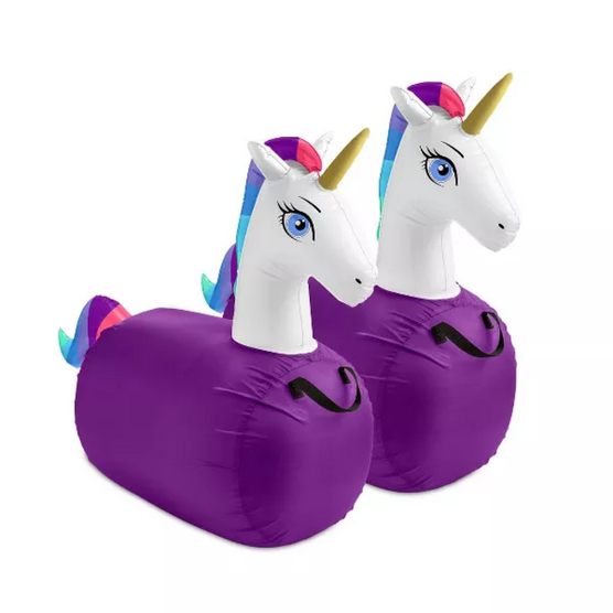 Hop 'n Go Jump Inflatable Unicorn Set of 2