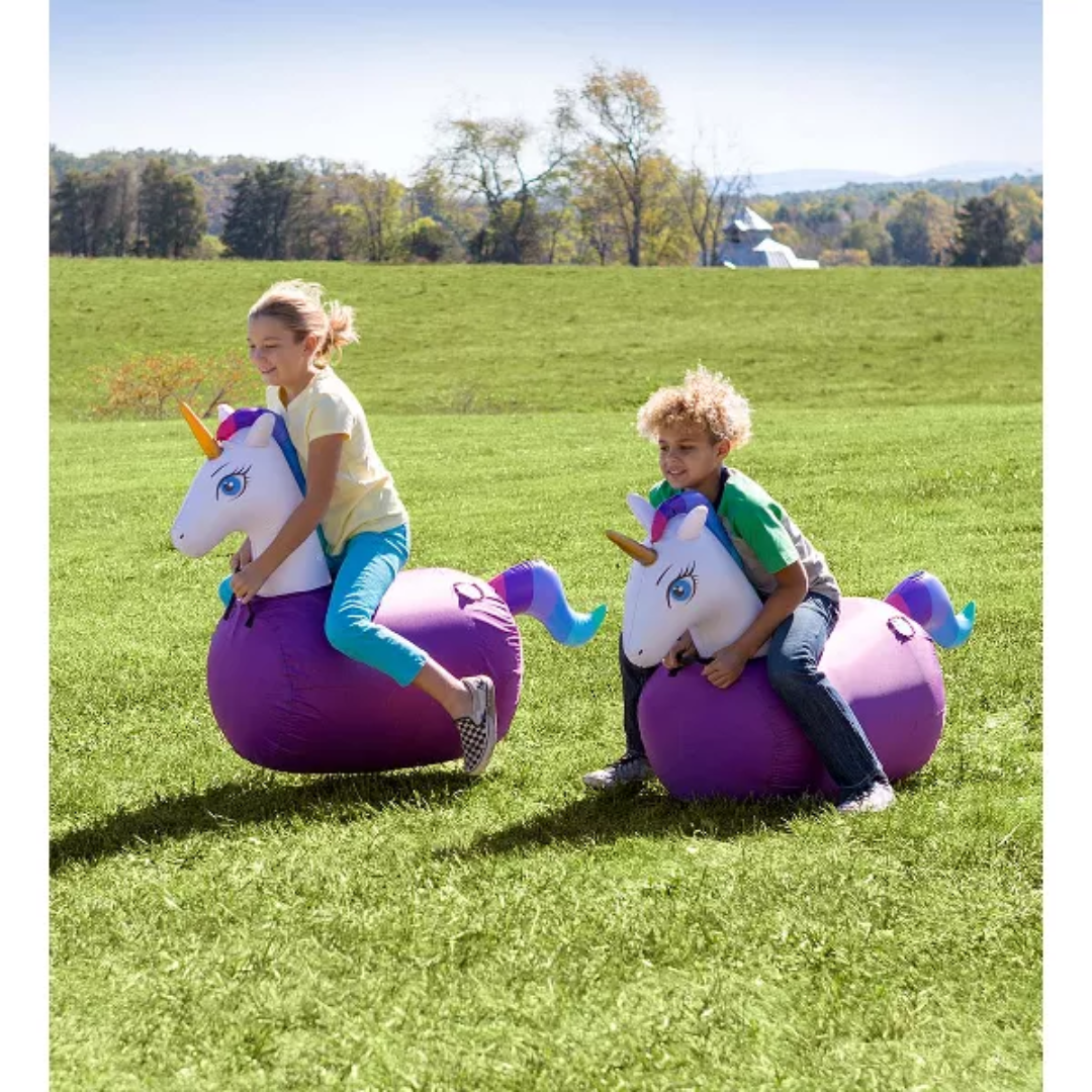 Hop 'n Go Jump Inflatable Unicorn Set of 2