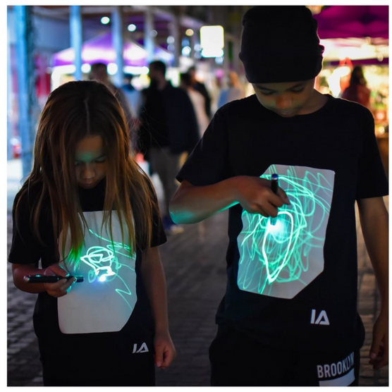 Interactive Glow in the Dark Youth T-Shirt - Black - Size 12-14 Years