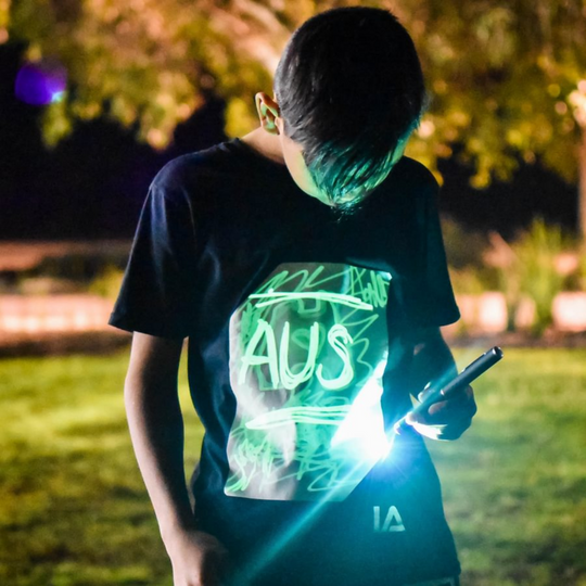 Interactive Glow in the Dark Youth T-Shirt - Black - Size 12-14 Years