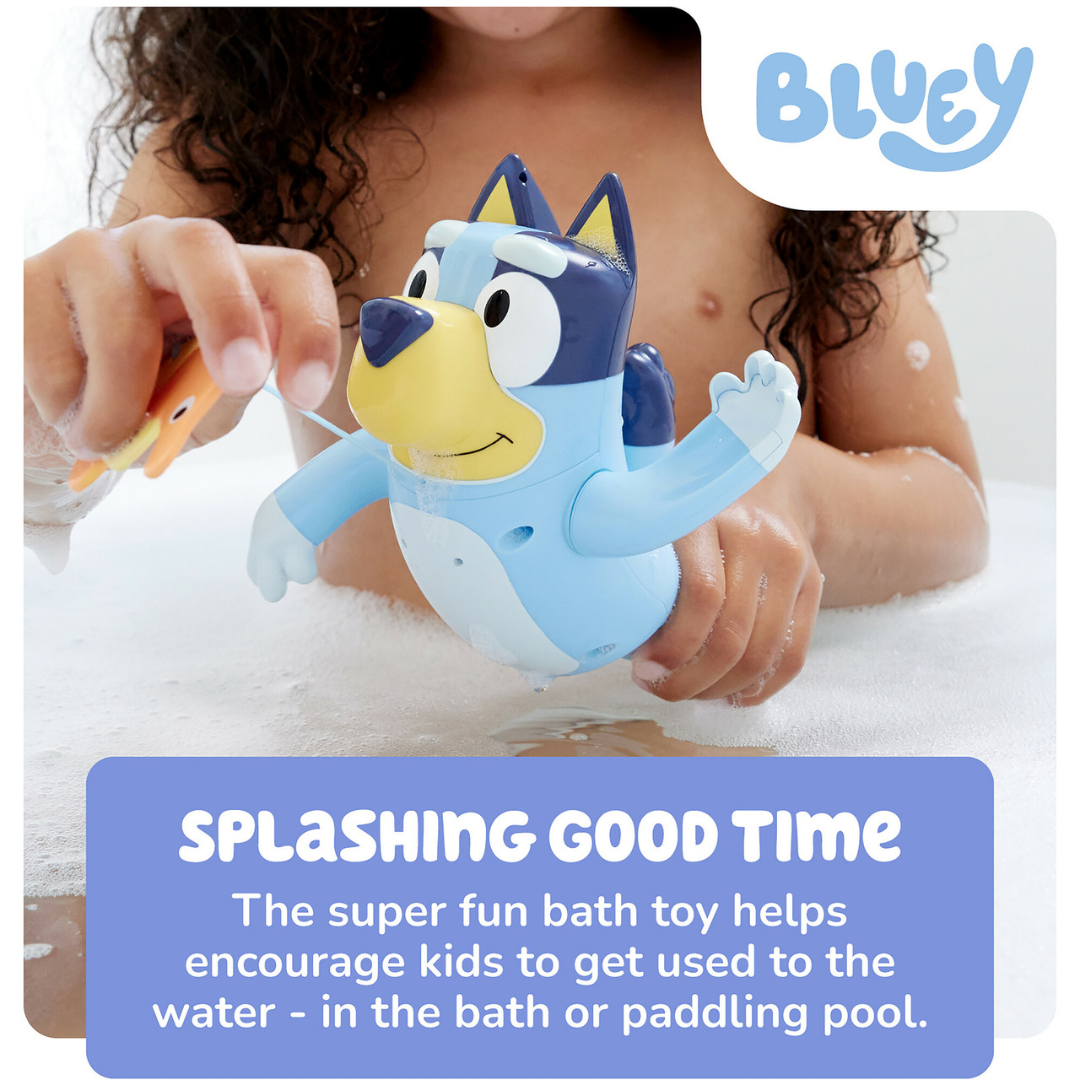 Swimming Bluey Bath Toy with Seahorse