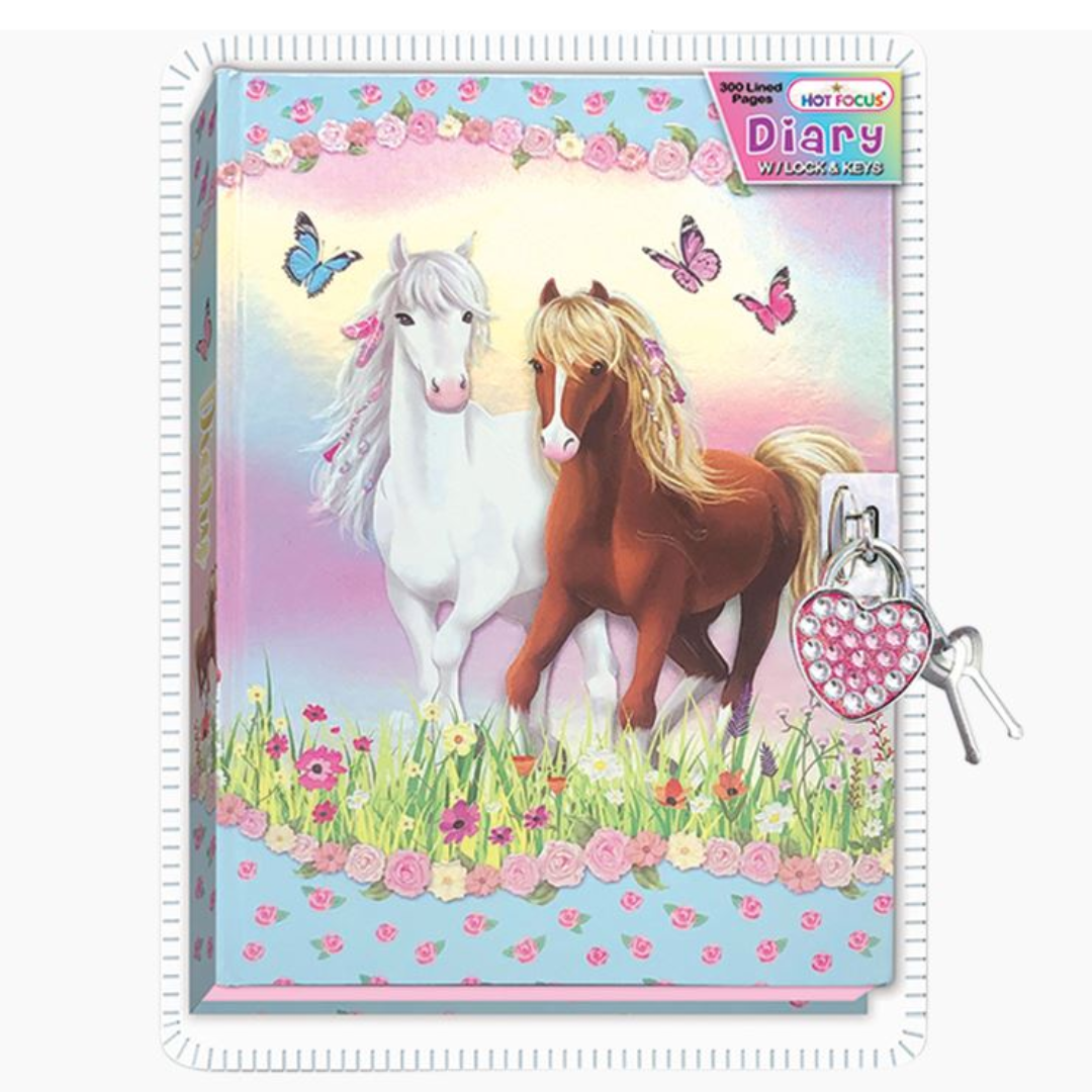 Majestic Horse Diary with Lock and Keys