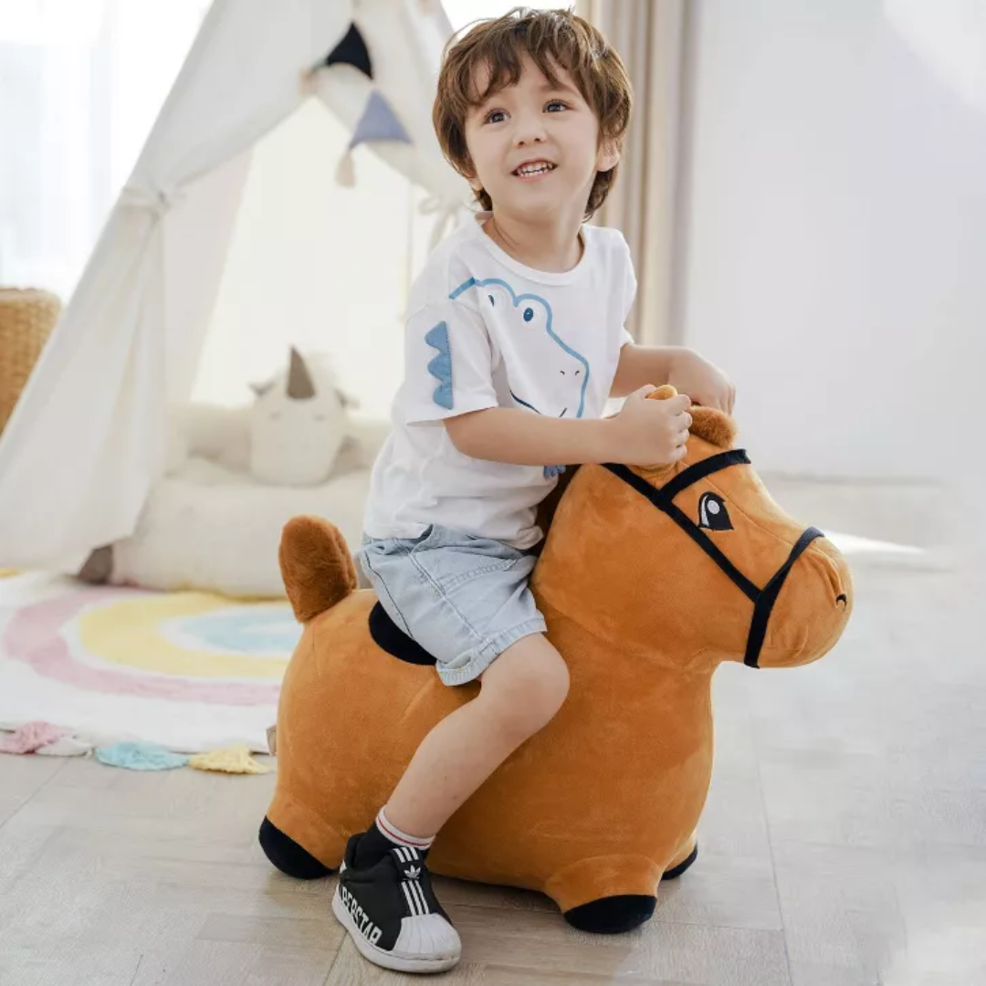 Bouncy Pals Hopping Animal - Bouncy Brown Horse