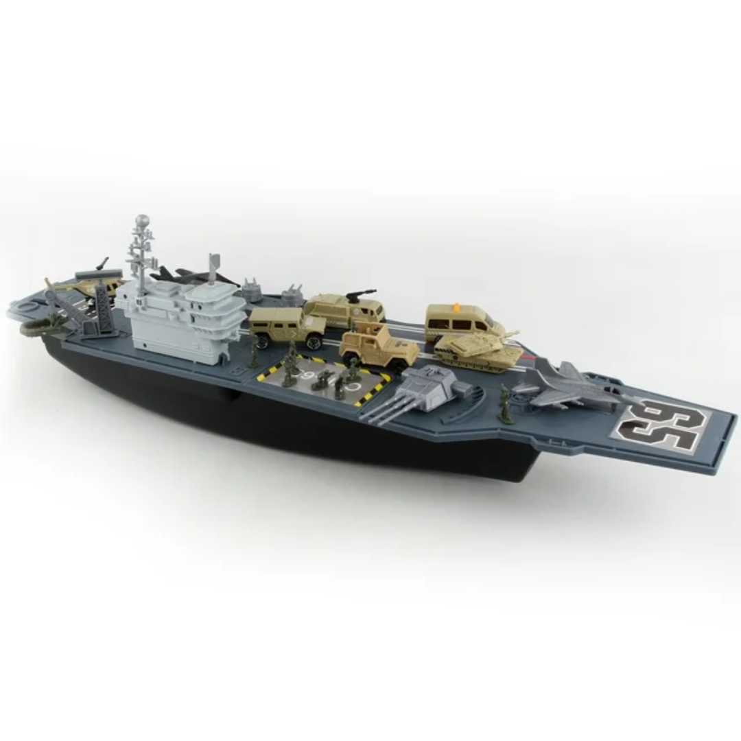 Daron Aircraft Carrier BP96243 Playset with 3 Planes and Vehicles