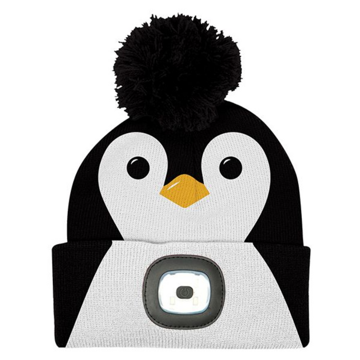 Night Scope Christmas Kids' Rechargeable Pom Hat