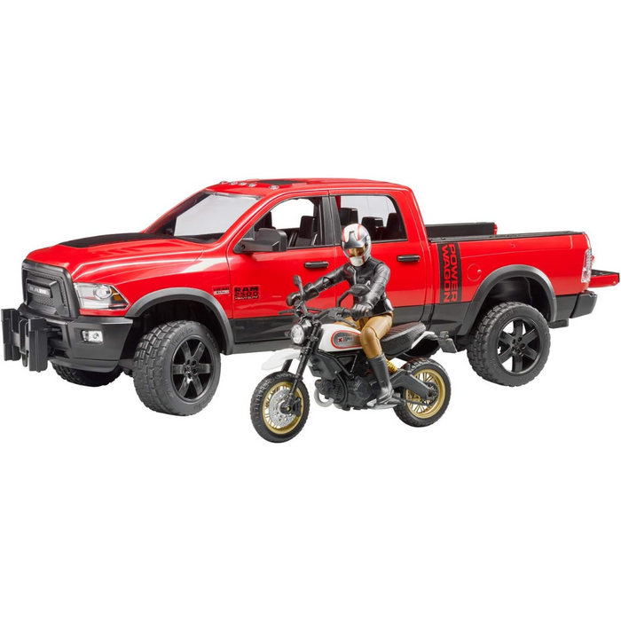 Bruder Ram 2500 Truck with Ducati Motorcycle