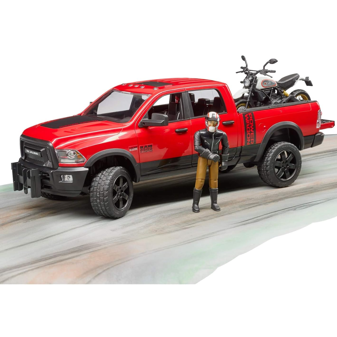 Bruder Ram 2500 Truck with Ducati Motorcycle