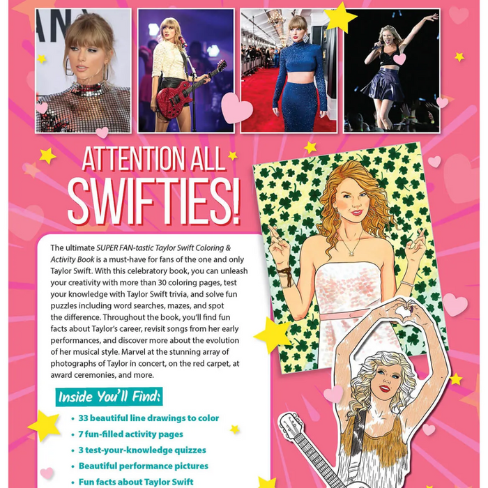 Super Fan-tastic Taylor Swift Coloring and Activity Book