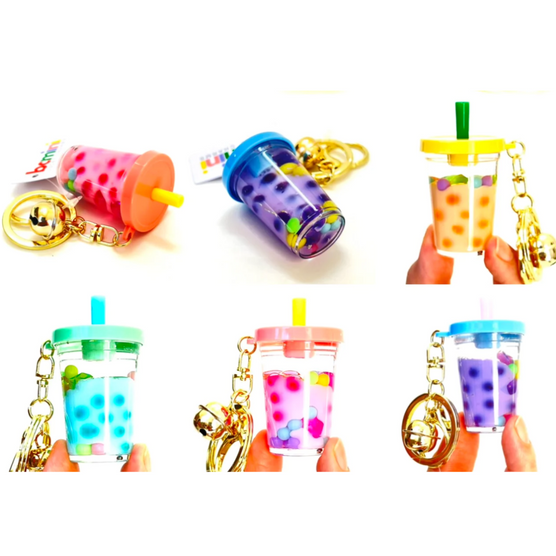 Pastel Boba Floaty Keychain