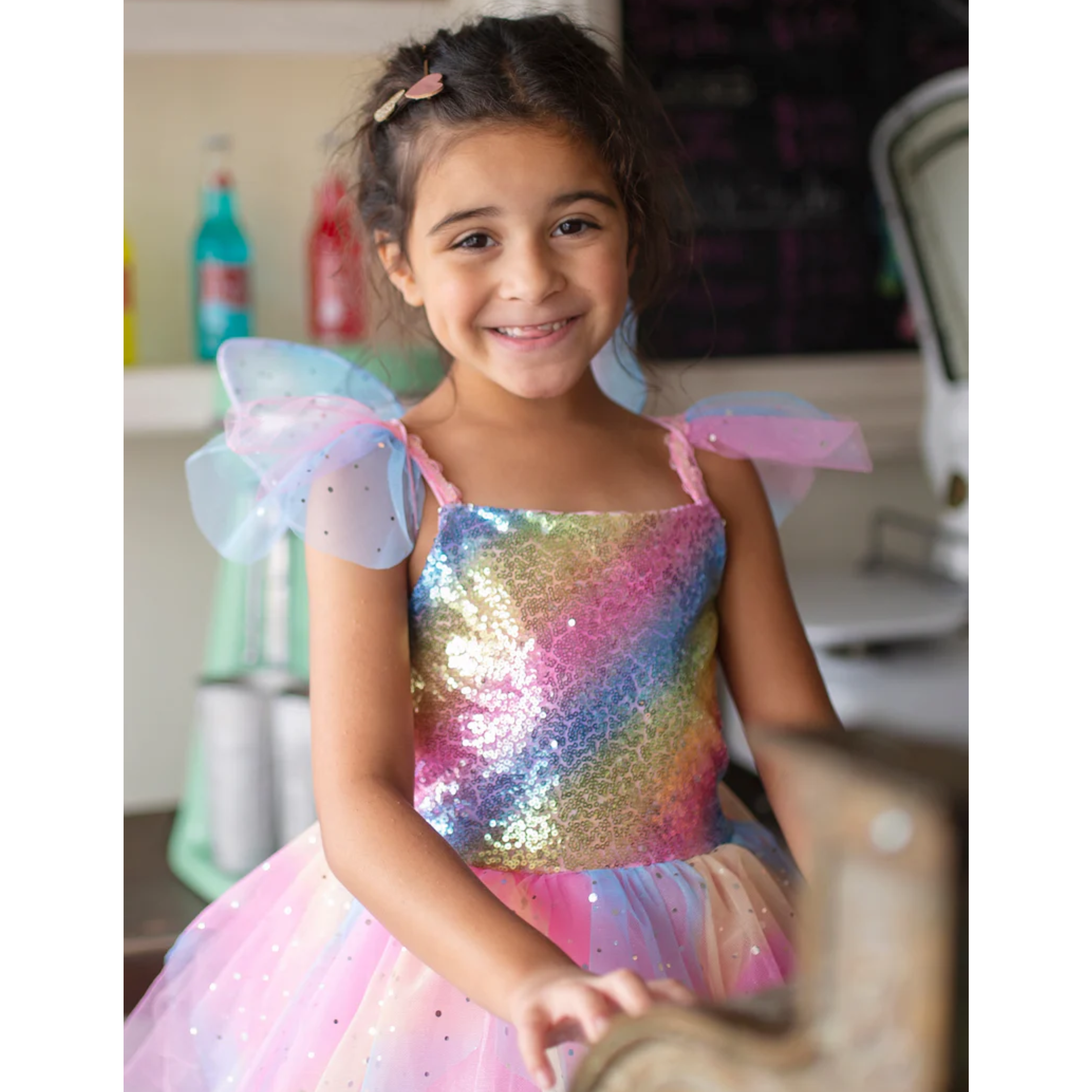 Rainbow Fairy Dress with Wings