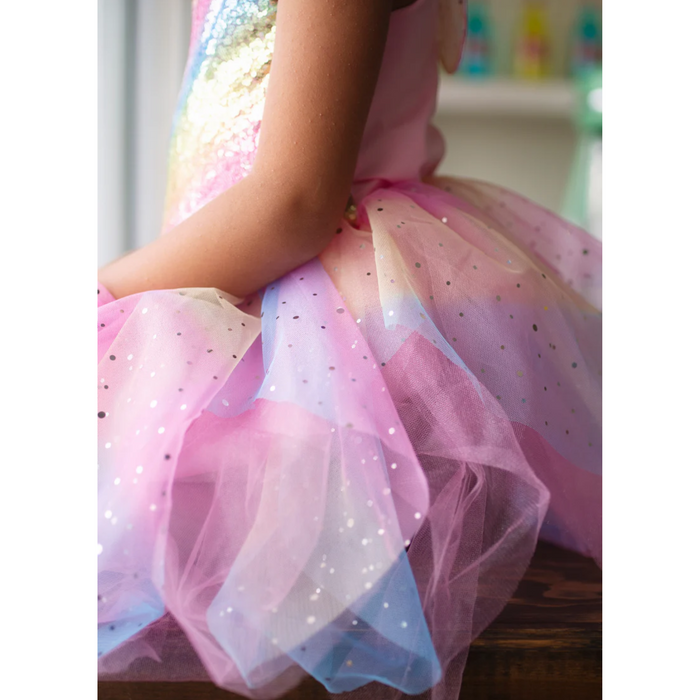 Rainbow Fairy Dress with Wings