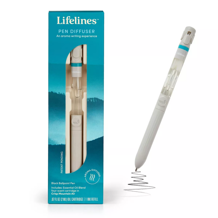 Lifelines Pen Diffuser with Crisp Mountain Air Essential Oil Blends