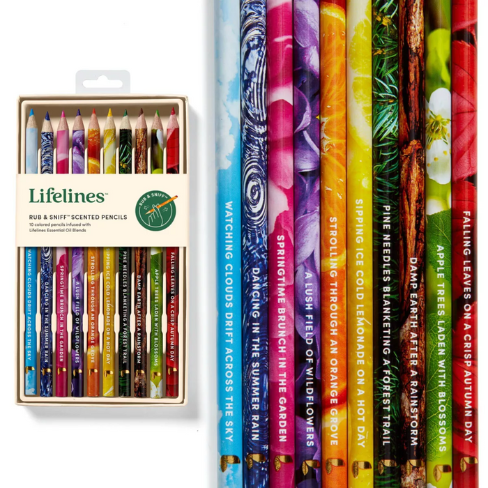 10pk Scented Colored Pencils - Infused with Essential Oil Blends - Lifelines