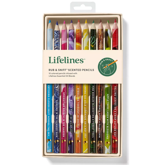 10pk Scented Colored Pencils - Infused with Essential Oil Blends - Lifelines