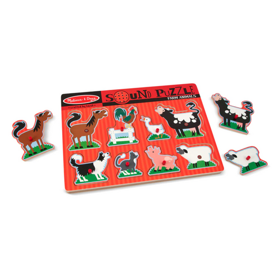 Farm Animals Sound Puzzle - 8 Pieces