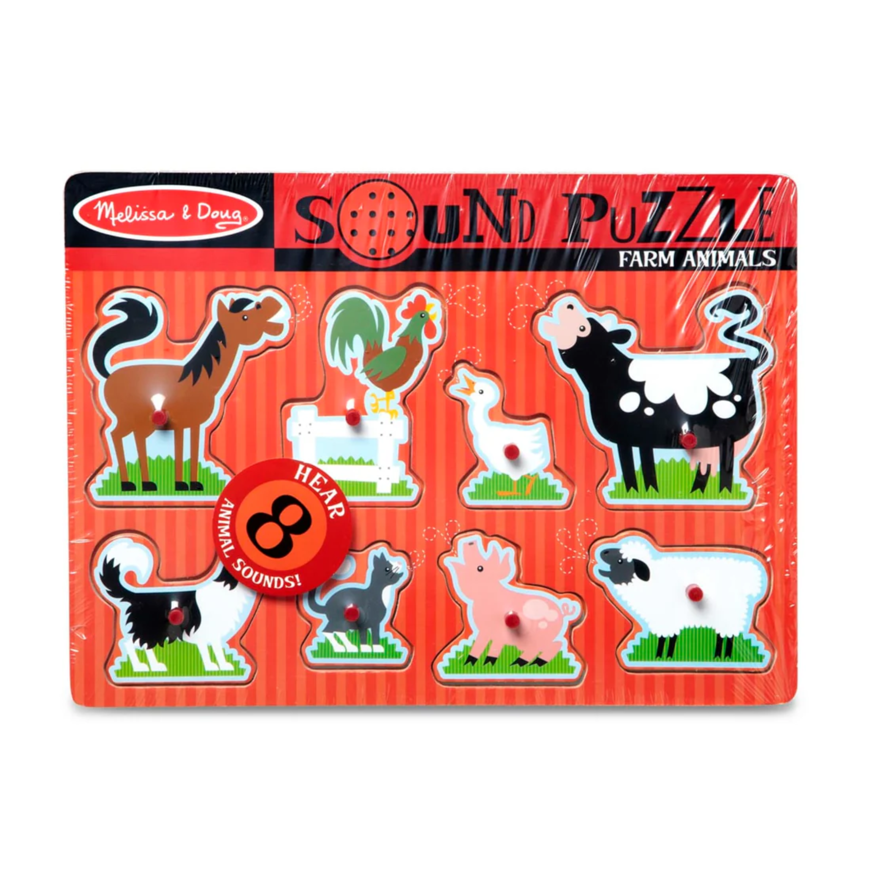 Farm Animals Sound Puzzle - 8 Pieces