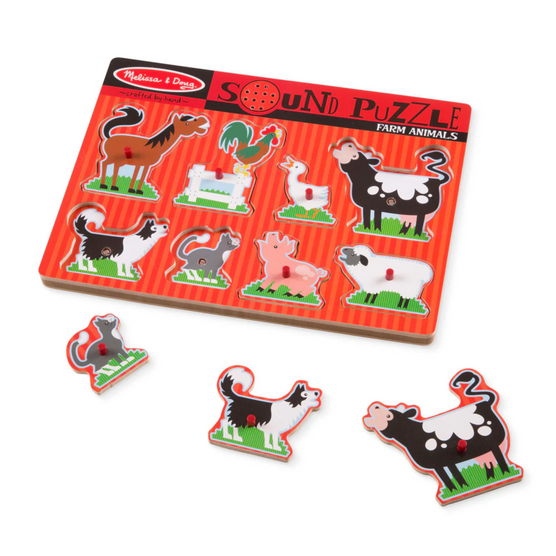 Farm Animals Sound Puzzle - 8 Pieces