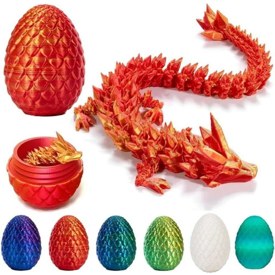3D Printed Dragon Egg with Dragon Inside