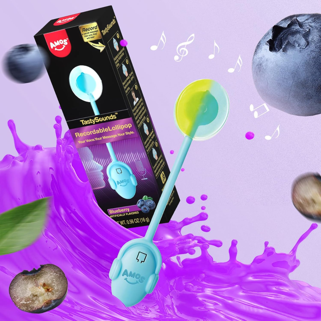 AMOS Recordable Music Blueberry Lollipop