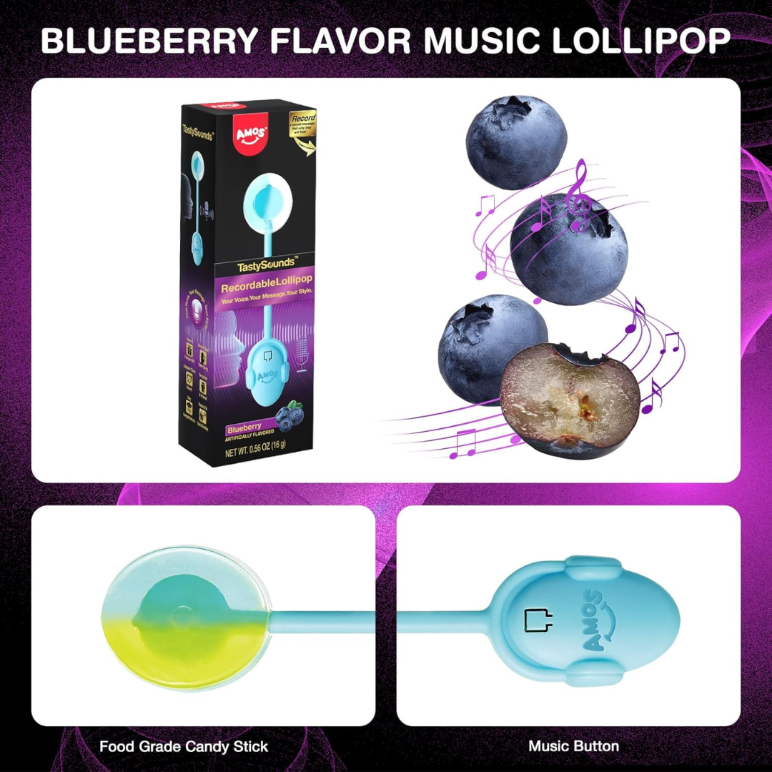 AMOS Recordable Music Blueberry Lollipop