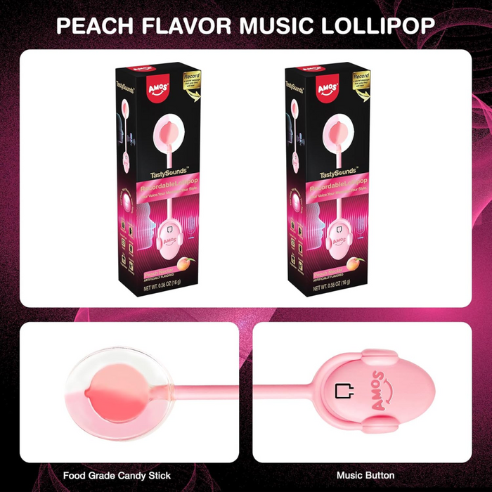 AMOS Recordable Music Peach Lollipop