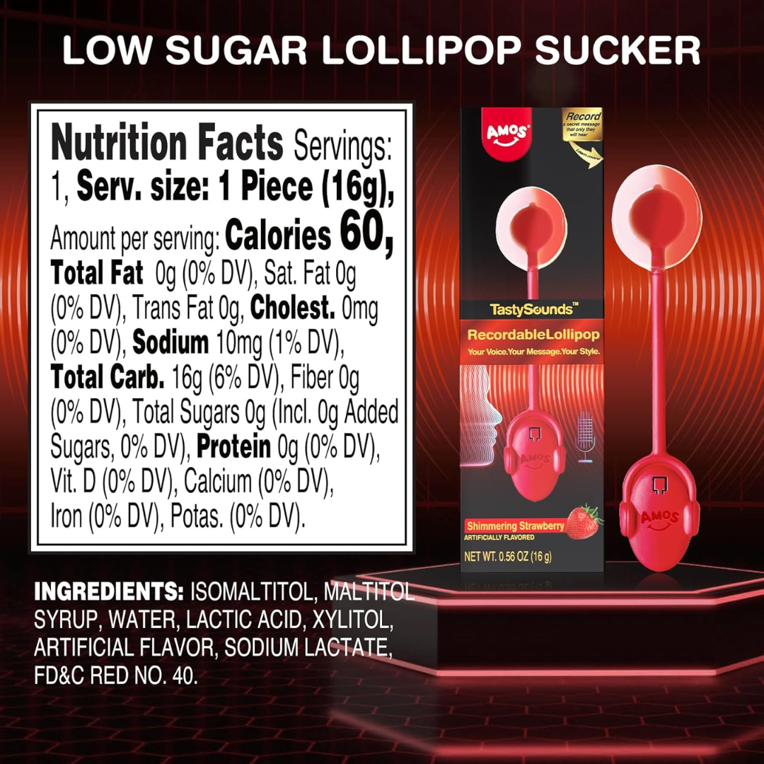 AMOS Recordable Music Strawberry Lollipop