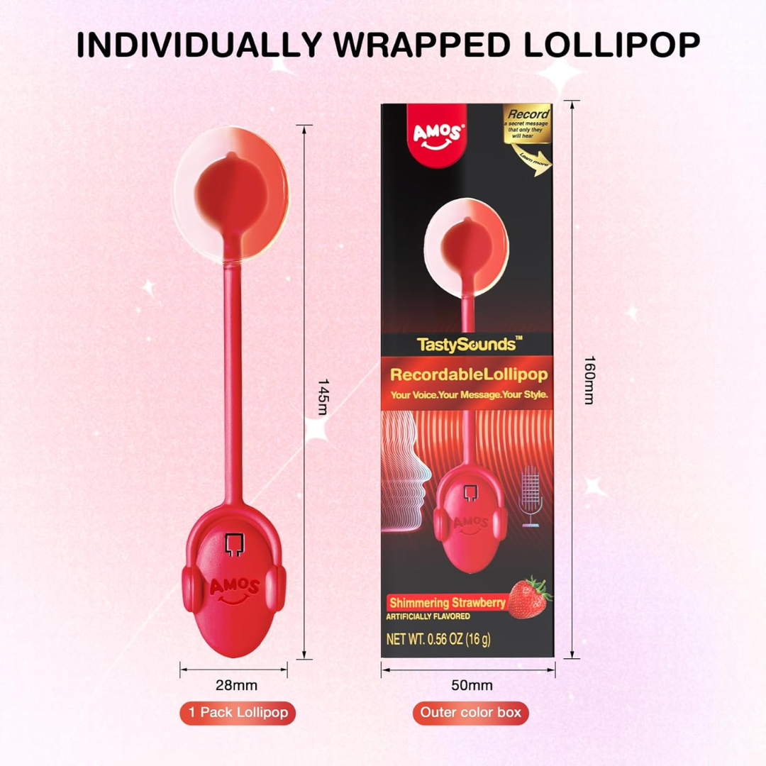 AMOS Recordable Music Strawberry Lollipop