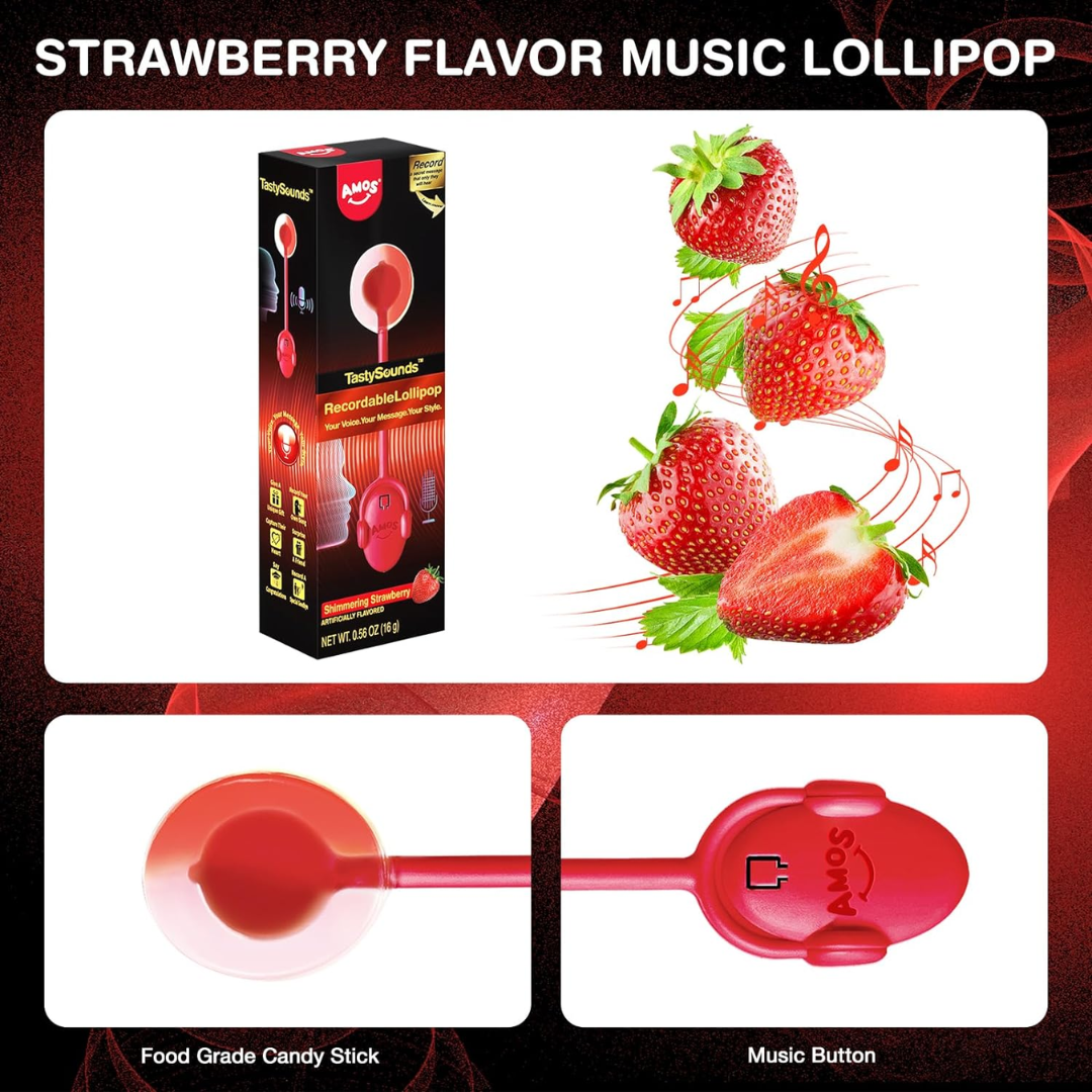 AMOS Recordable Music Strawberry Lollipop