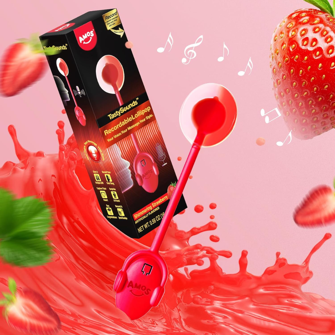 AMOS Recordable Music Strawberry Lollipop