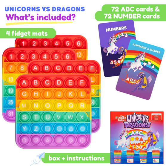 The Fidget Game: Unicorns vs Dragons!