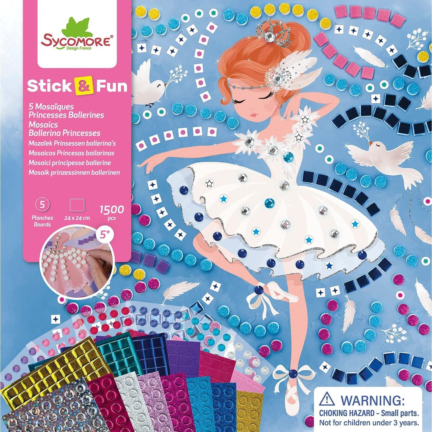 Sycomore Stick'N Fun L Mosaics Ballerina Princesses Craft Kit