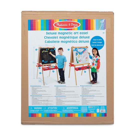 Melissa & Doug Deluxe Magnetic Standing Art Easel With Chalkboard