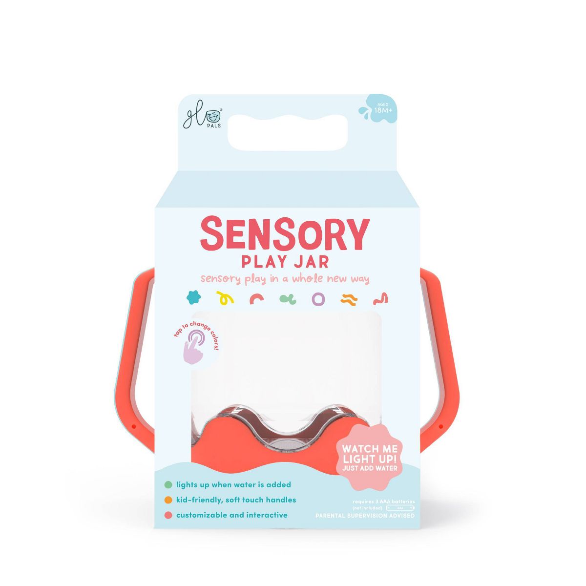Glo Pals Red Sensory Jar