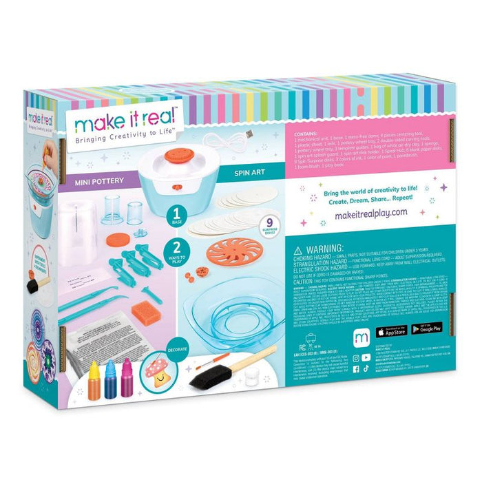 Make It Real Mini Pottery And Spin Art Studio Craft Kit