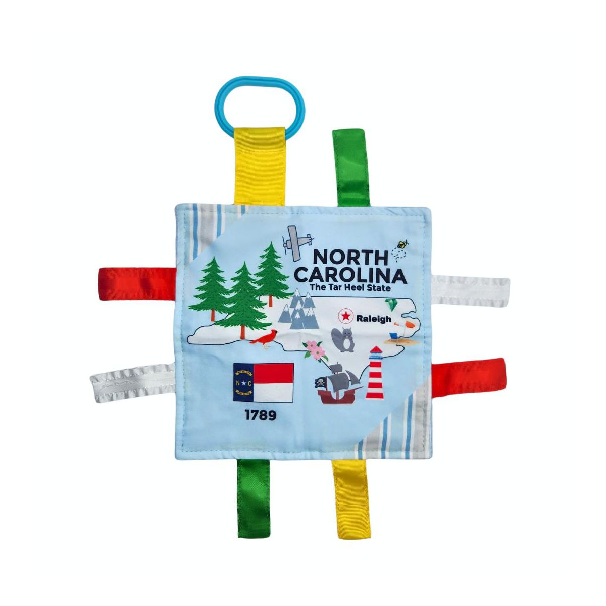 Baby Jack The Learning Lovey North Carolina State Baby Tag