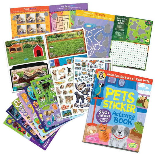 Peaceable Kingdom Pets Sticker Activity Book 200 Stickers Reusable Scenes