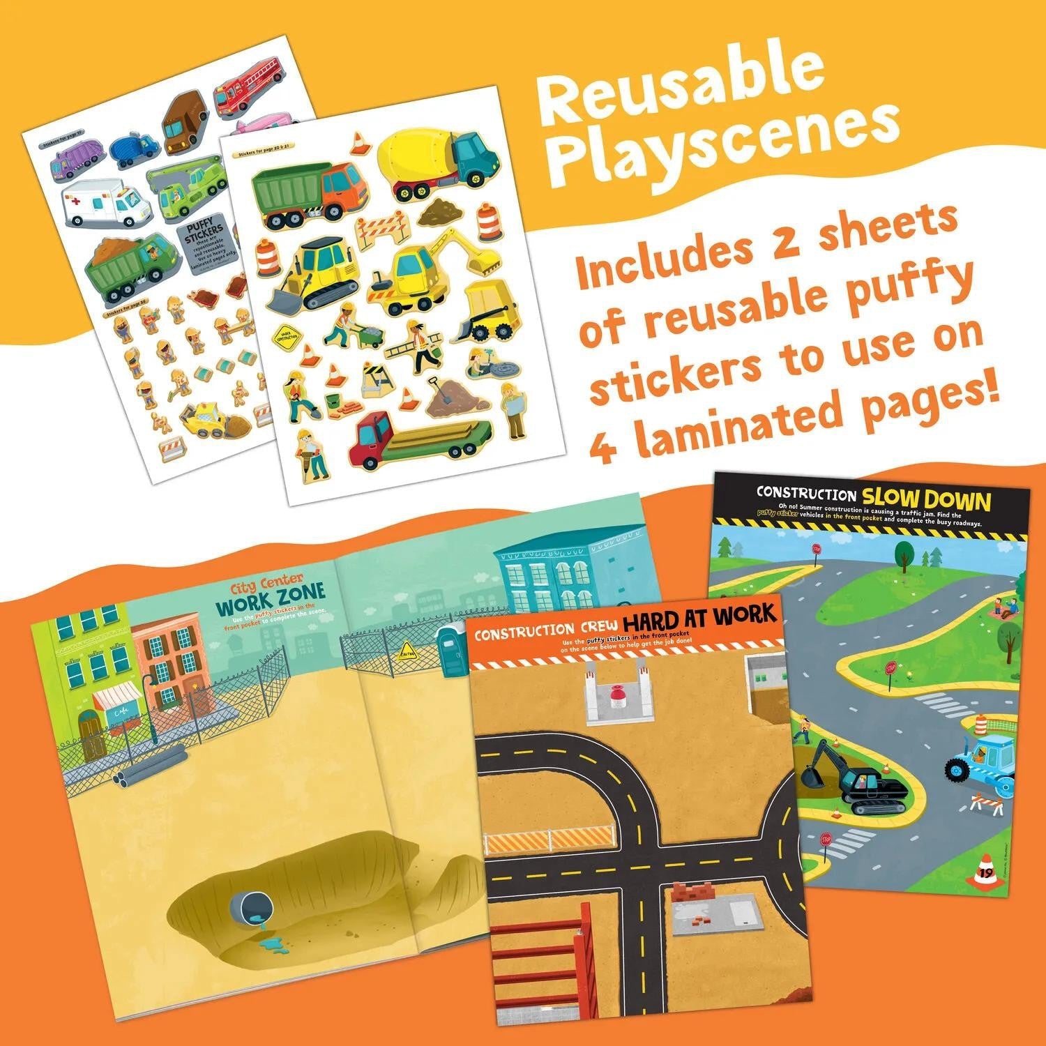 Peaceable Kingdom Build It! Construction Sticker Activity Book