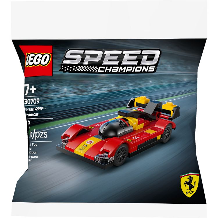 LEGO Speed Champions Ferrari 499P Hypercar Building Toy Set 30709 for Kids