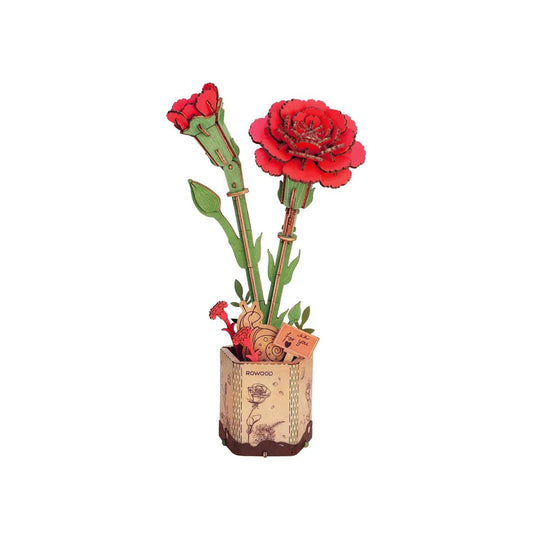 DIY Red Carnation Miniature Bloom Craft Kit