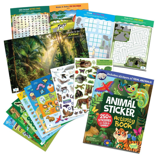 MindWare Peaceable Kingdom Animals Sticker Activity Book 200+ Colorful Stickers
