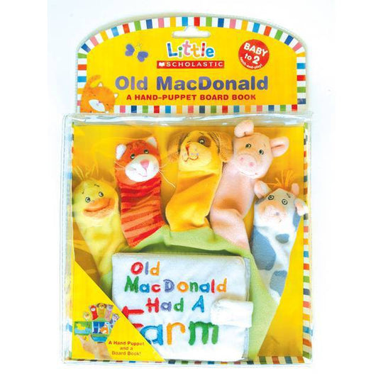 Old Macdonald Little Scholastic Board Book Interactive Hand-Puppet