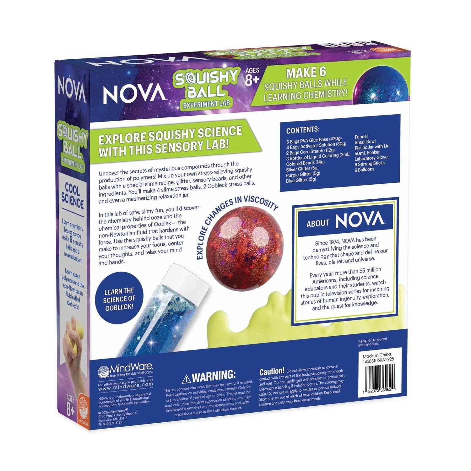 NOVA Squishy Ball Lab Science Kit for Kids