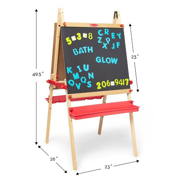 Melissa & Doug Deluxe Magnetic Standing Art Easel With Chalkboard
