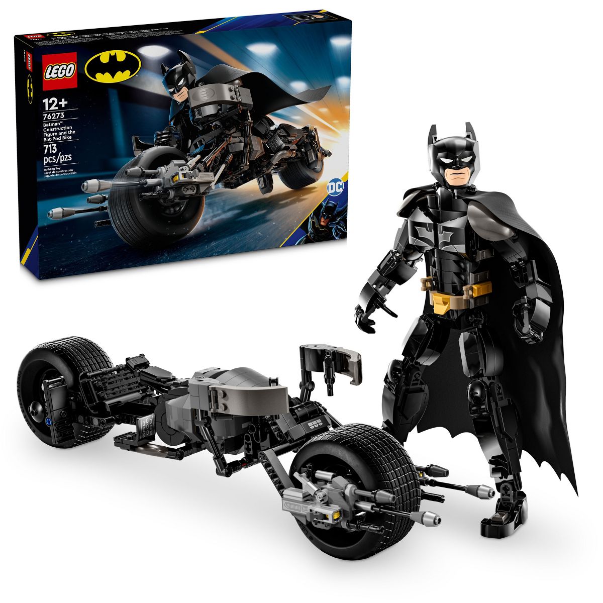 LEGO DC Batman: Batman Construction Figure & the Bat-Pod Bike Action Toy 76273