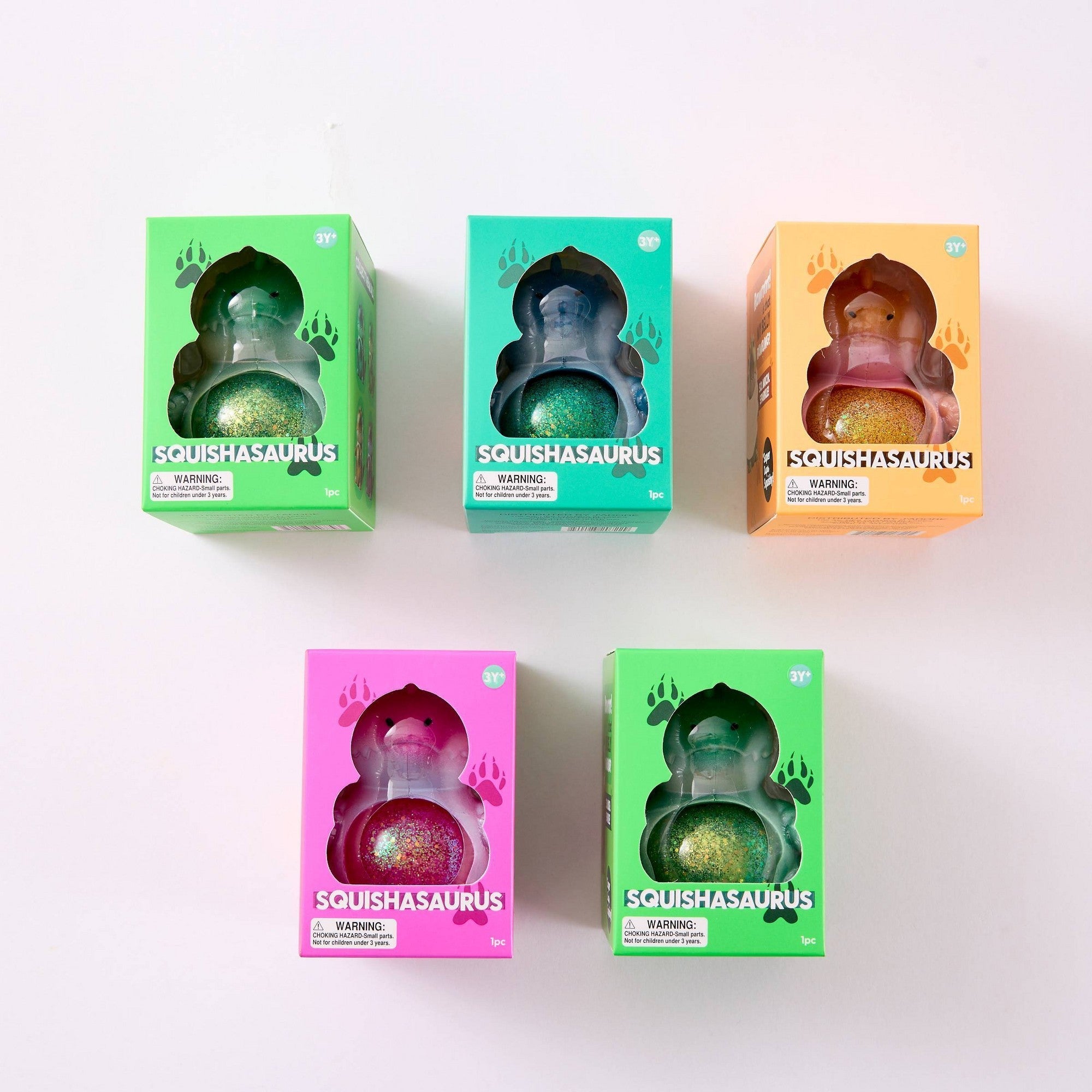 J'adore Squishasaurus Sensory Squeeze Toy 5 Pack for Kids