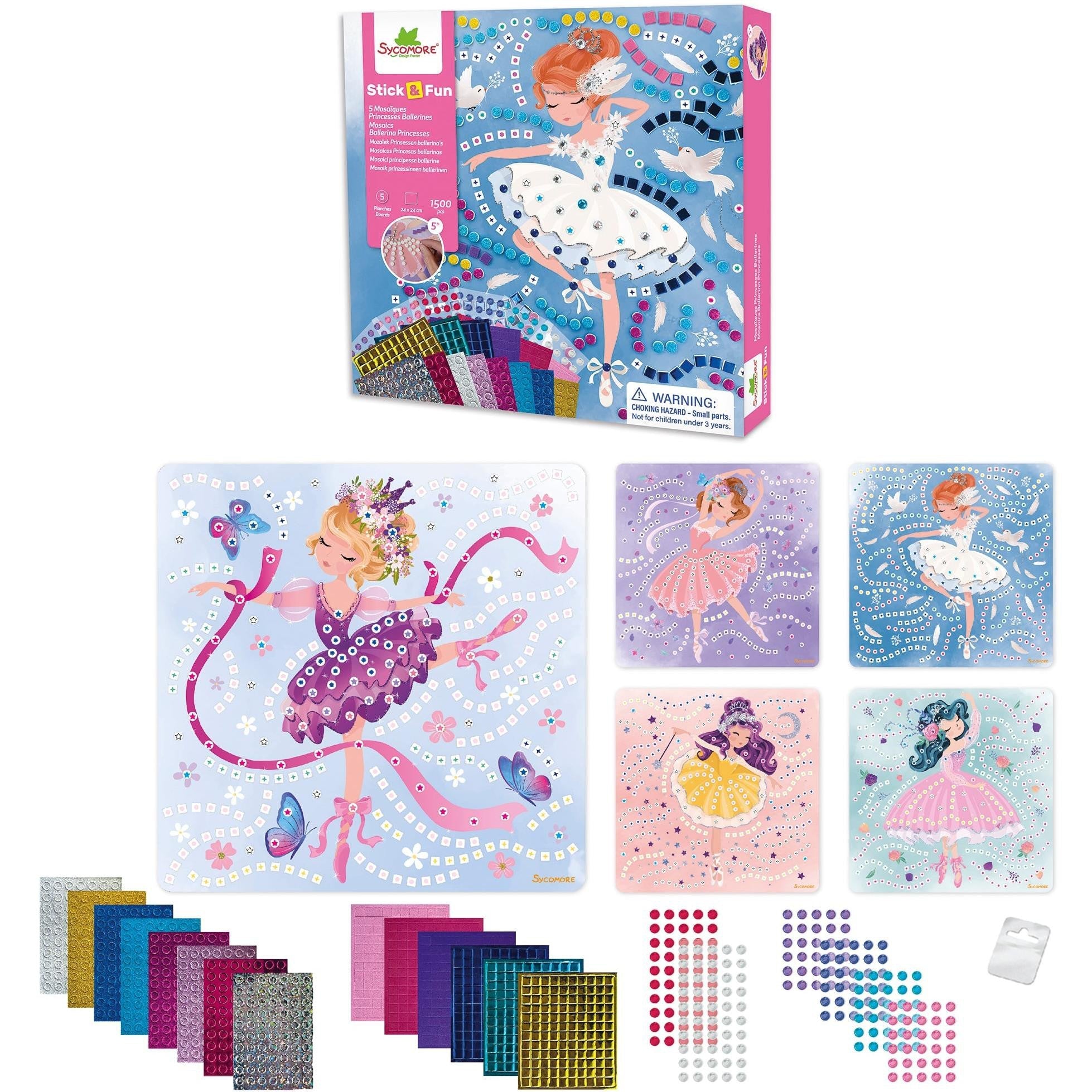 Sycomore Stick'N Fun L Mosaics Ballerina Princesses Craft Kit