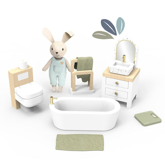 Speedy Monkey Doll House Bathroom Set with Character