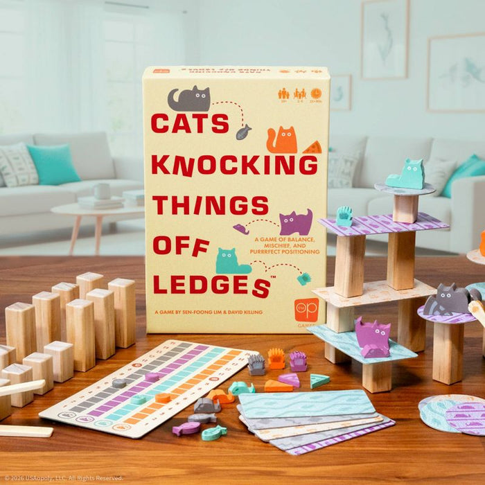 The Op Games Cats Knocking Things Off Ledges Board Game