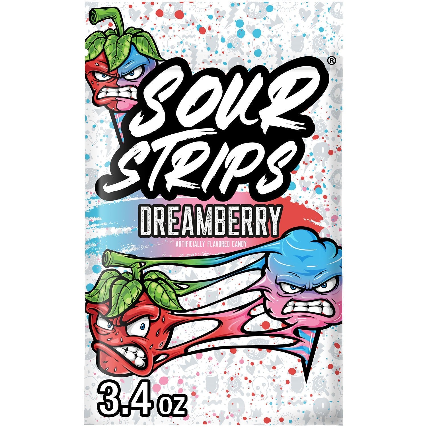 Sour Strips Dream Berry Candies 3.4oz
