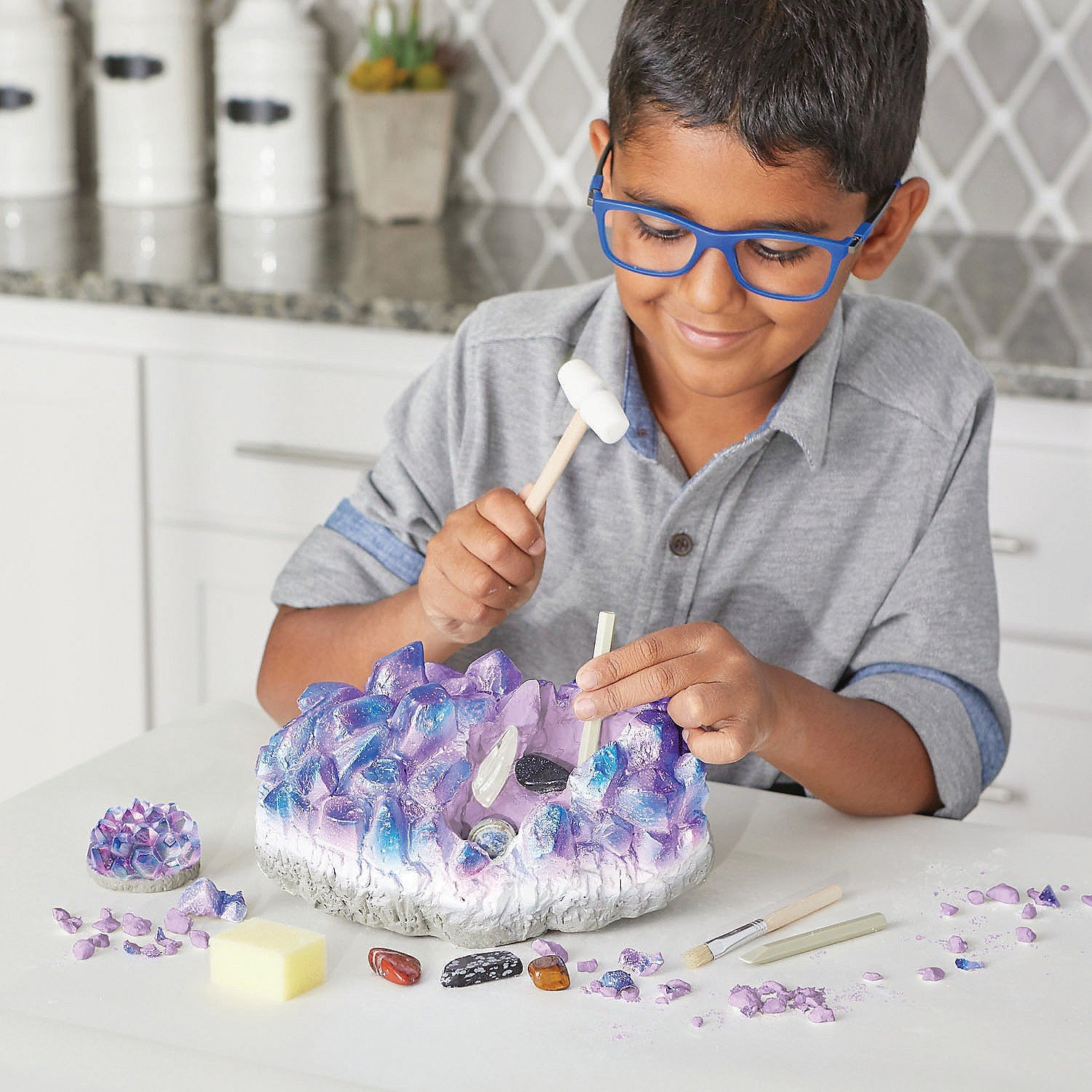 MindWare Dig It Up! Giant Gem Discovery Science Kit 16 Pieces